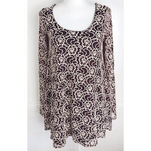 Show Me Your Mumu • Burgundy Cream Lace Blouse